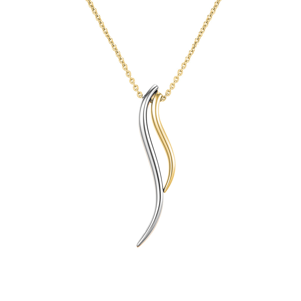 9ct Gold Double Wave Necklet