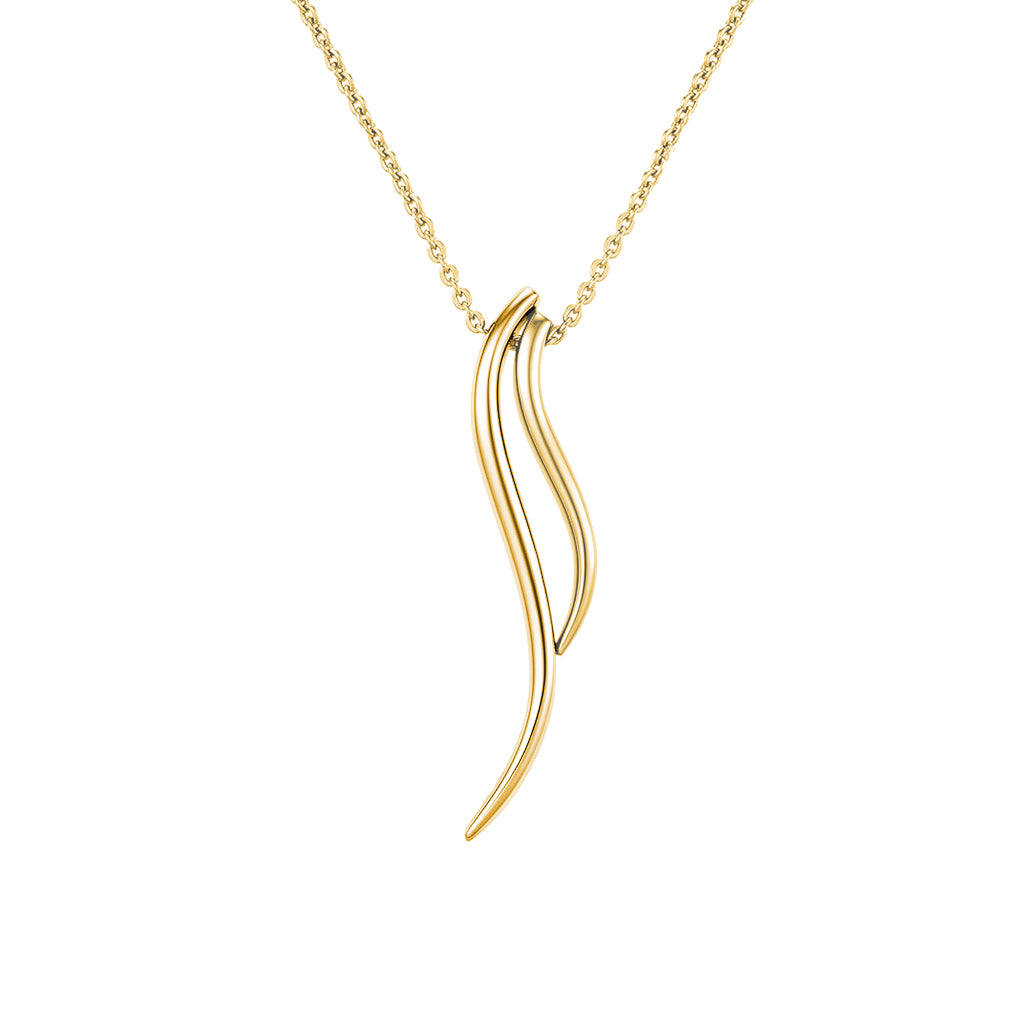 9ct Gold Double Wave Necklet