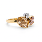18ct Yellow Gold & Platinum Diamond Kalee Ring