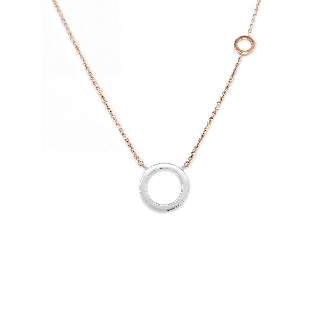 9ct Gold Double Circle Necklet