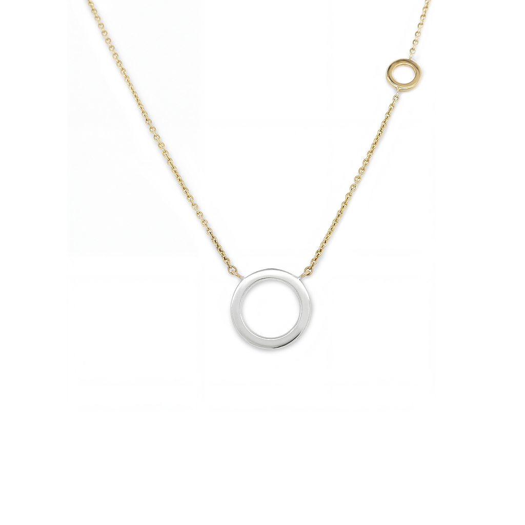 9ct Gold Double Circle Necklet