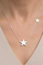 9ct Gold Double Star Necklace