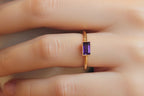 9ct Gold Amethyst Stacking Ring