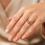 18ct Yellow Gold & Platinum Diamond Kalee Ring