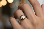 9ct Gold Medium Coliemore Pebbles Ring with Diamonds