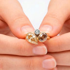 18ct Yellow Gold & Platinum Diamond Kalee Ring