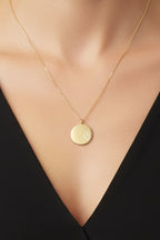 9ct Gold Large Round Diamond Set Pebble Pendant