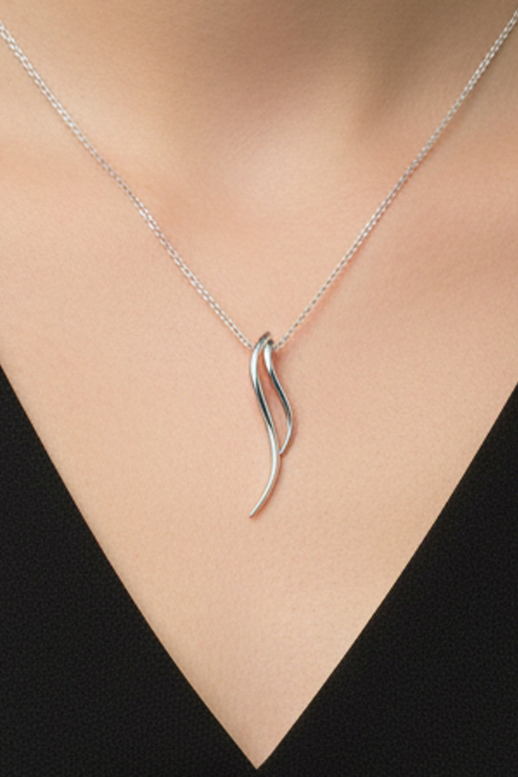 9ct Gold Double Wave Necklet