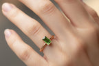 9ct Green Chrome Diopside Stacking Ring