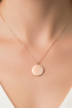 9ct Gold Large Round Diamond Set Pebble Pendant