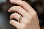 9ct Green Chrome Diopside Stacking Ring