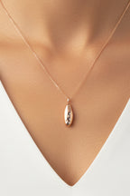 9ct Gold Small Vico Pebbles Pendant with Mink Diamonds