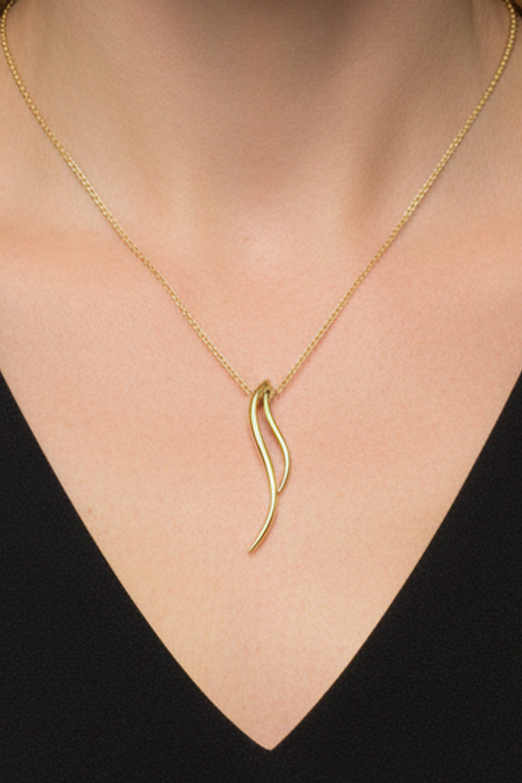 9ct Gold Double Wave Necklet
