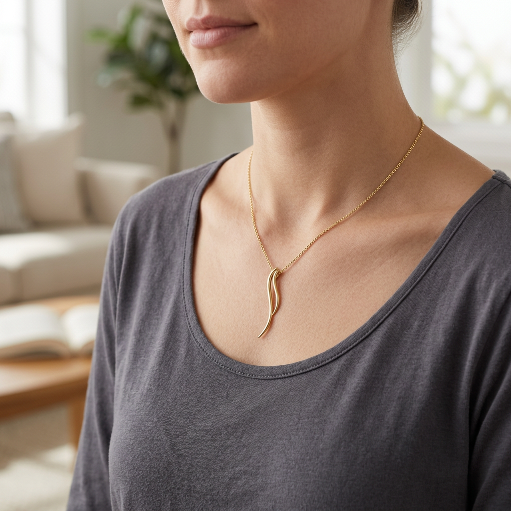 9ct Gold Double Wave Necklet