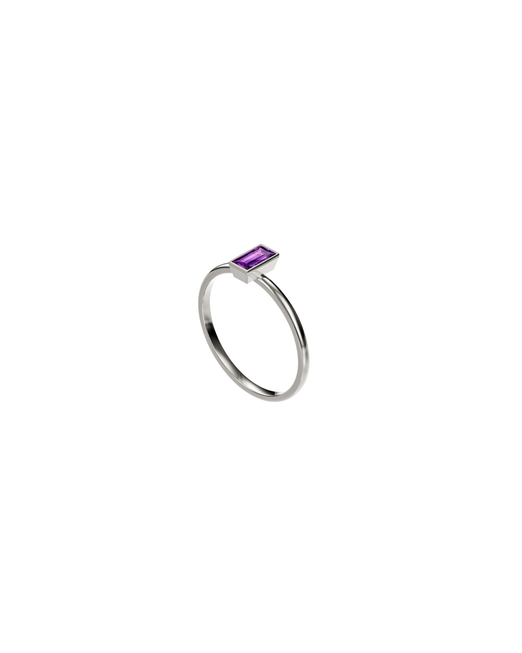 9ct Gold Amethyst Stacking Ring