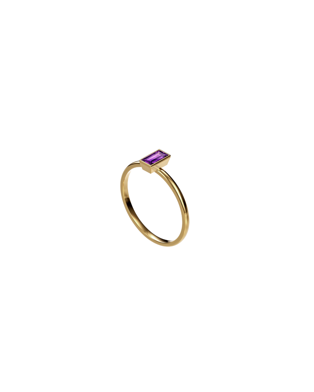 9ct Gold Amethyst Stacking Ring
