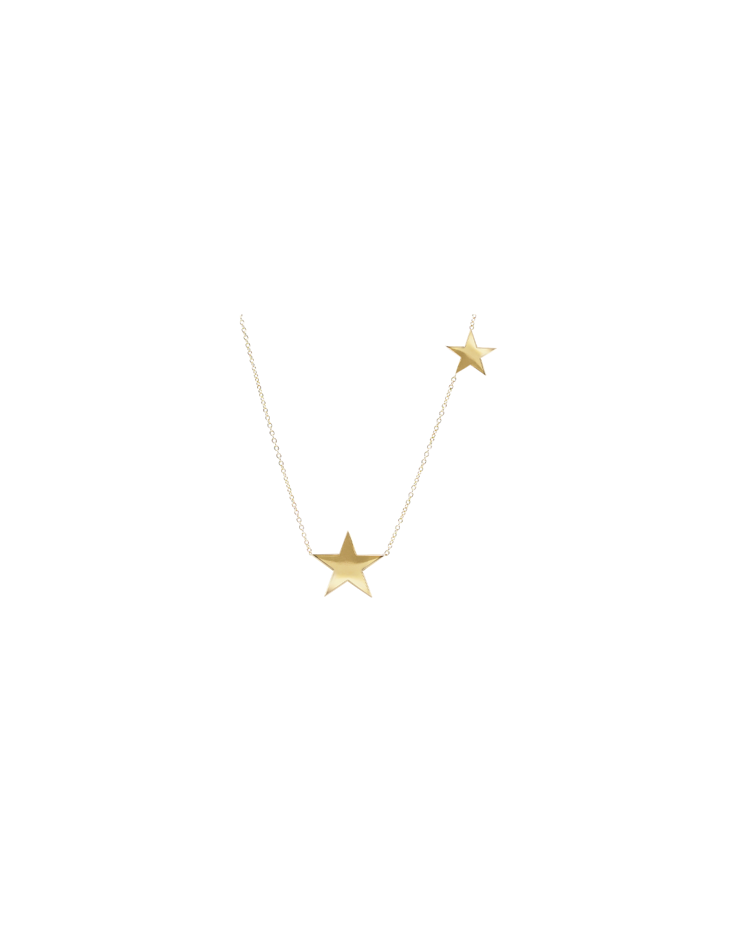 9ct Gold Double Star Necklace
