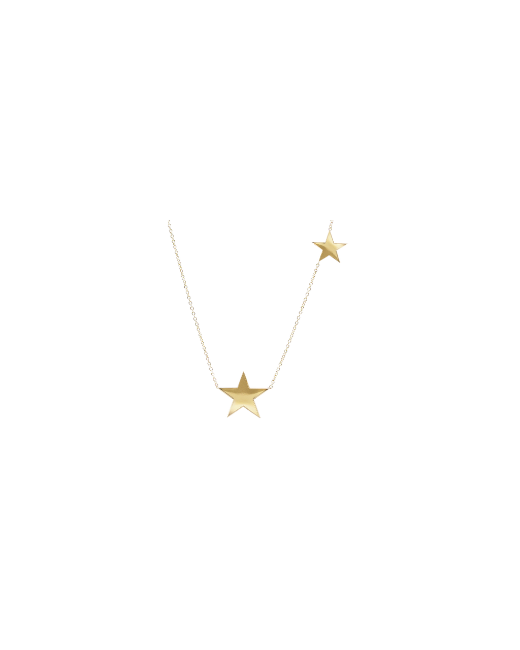 9ct Gold Double Star Necklace