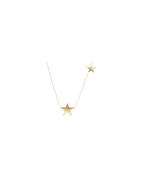9ct Gold Double Star Necklace
