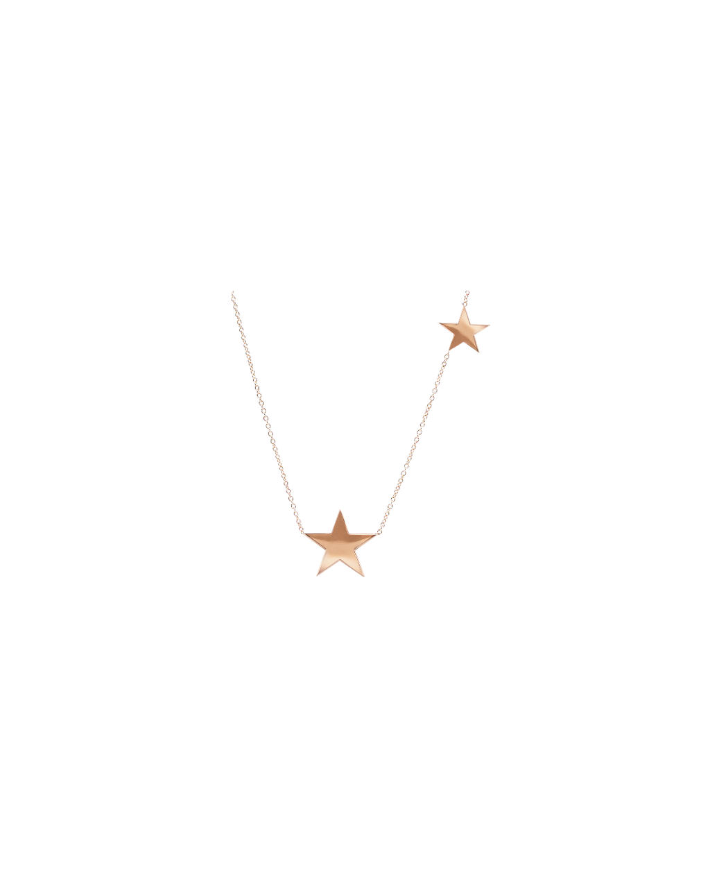 9ct Gold Double Star Necklace