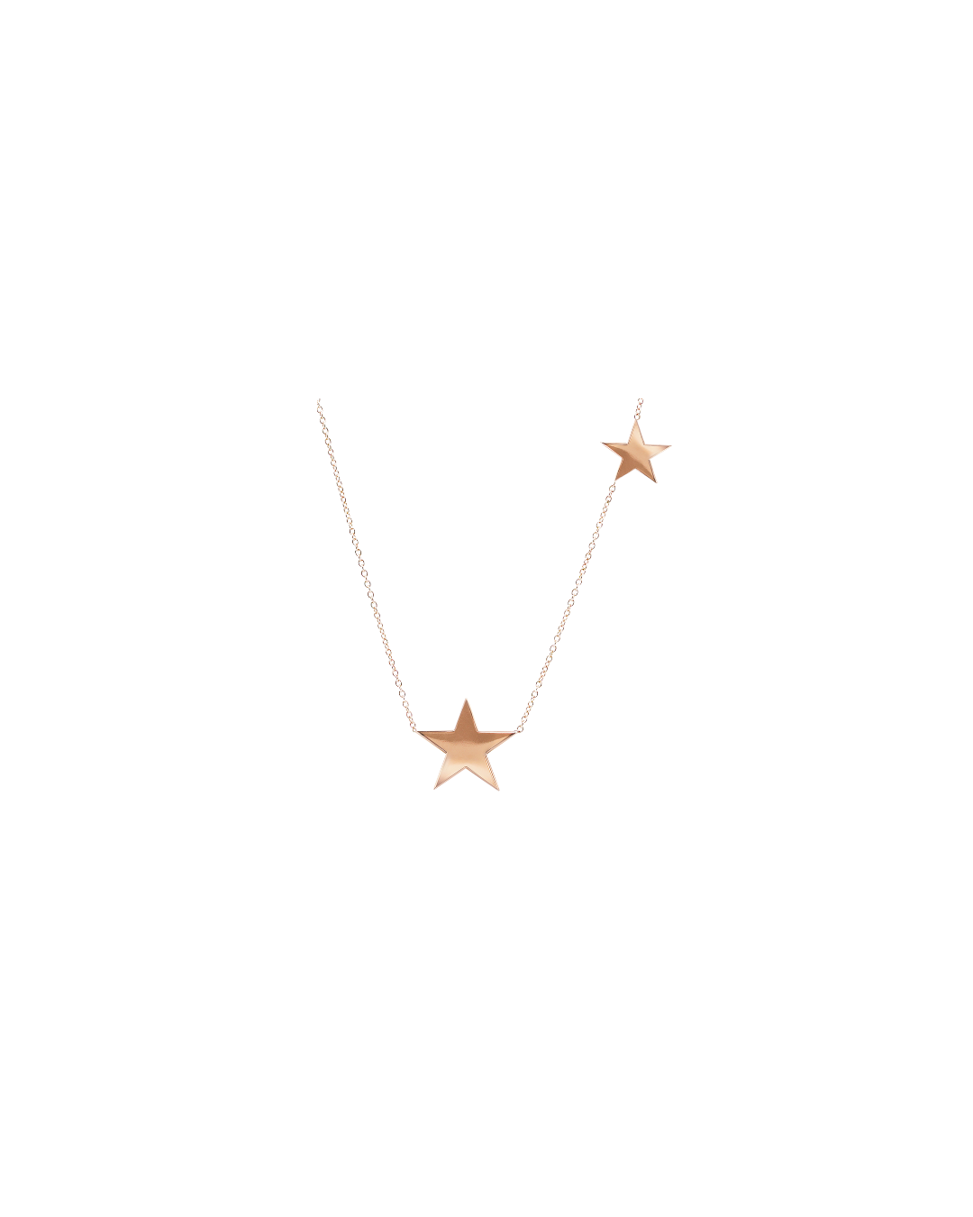 9ct Gold Double Star Necklace