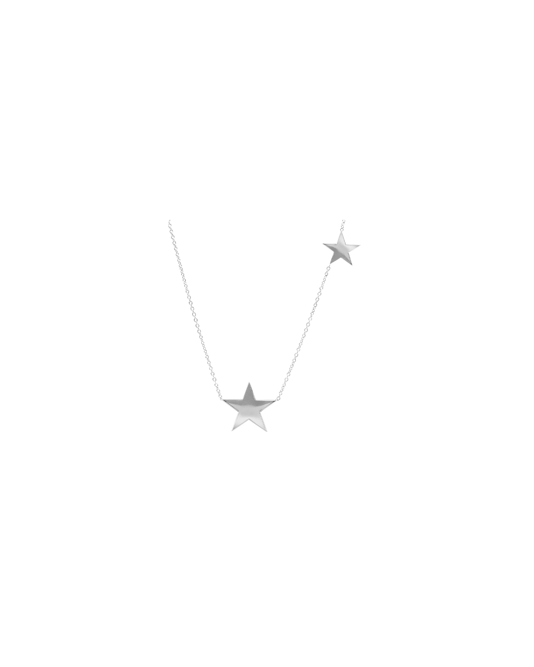 9ct Gold Double Star Necklace