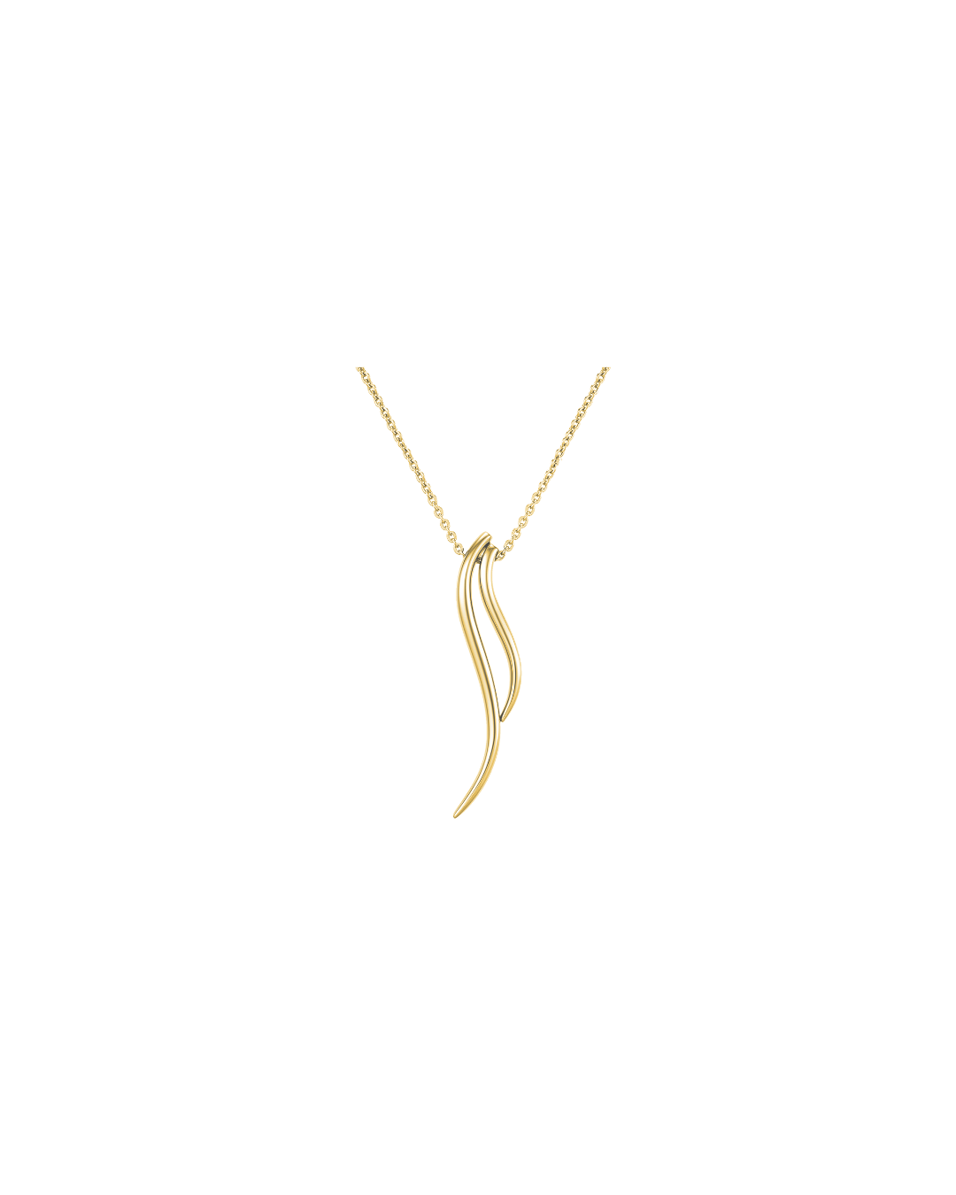 9ct Gold Double Wave Necklet
