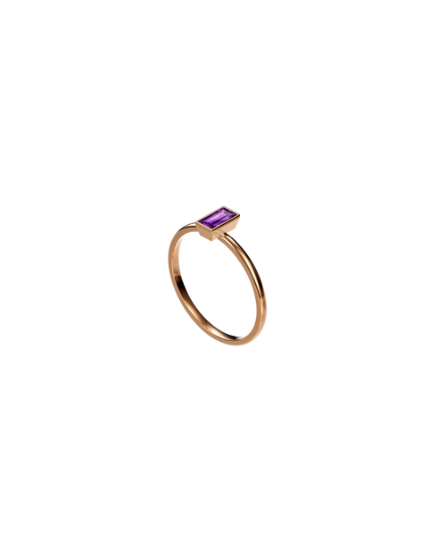 9ct Gold Amethyst Stacking Ring
