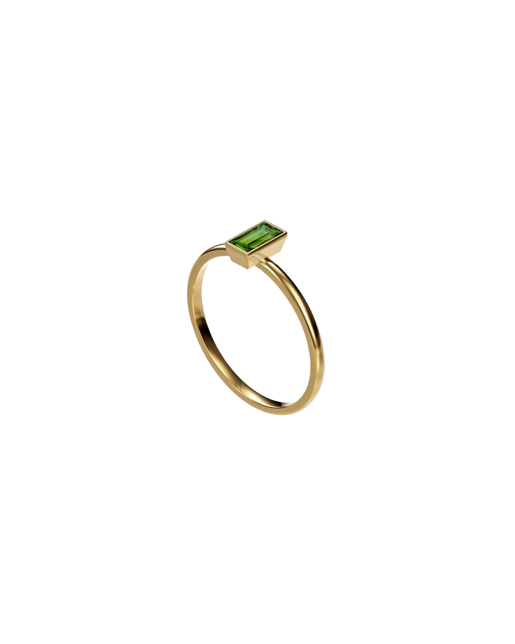 9ct Green Chrome Diopside Stacking Ring