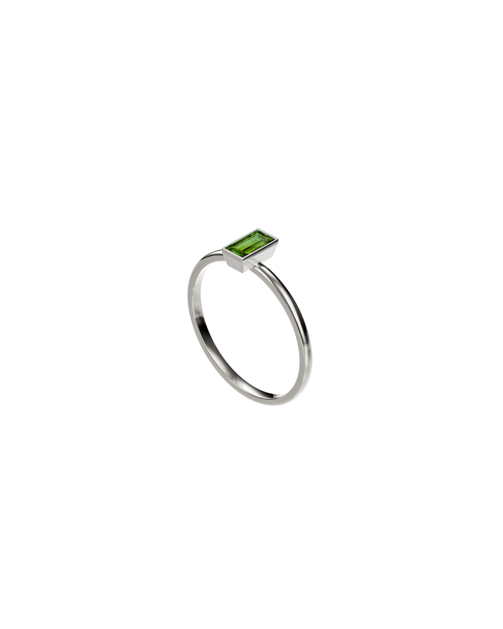 9ct Green Chrome Diopside Stacking Ring