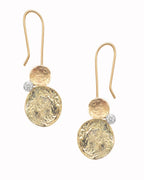 9ct Gold Double Element Diamond Shepard Drop Earrings