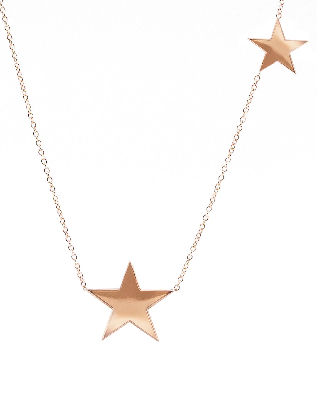 9ct Gold Double Star Necklace
