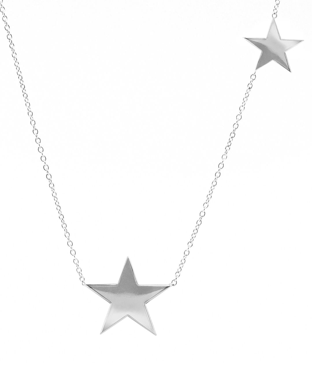 9ct Gold Double Star Necklace
