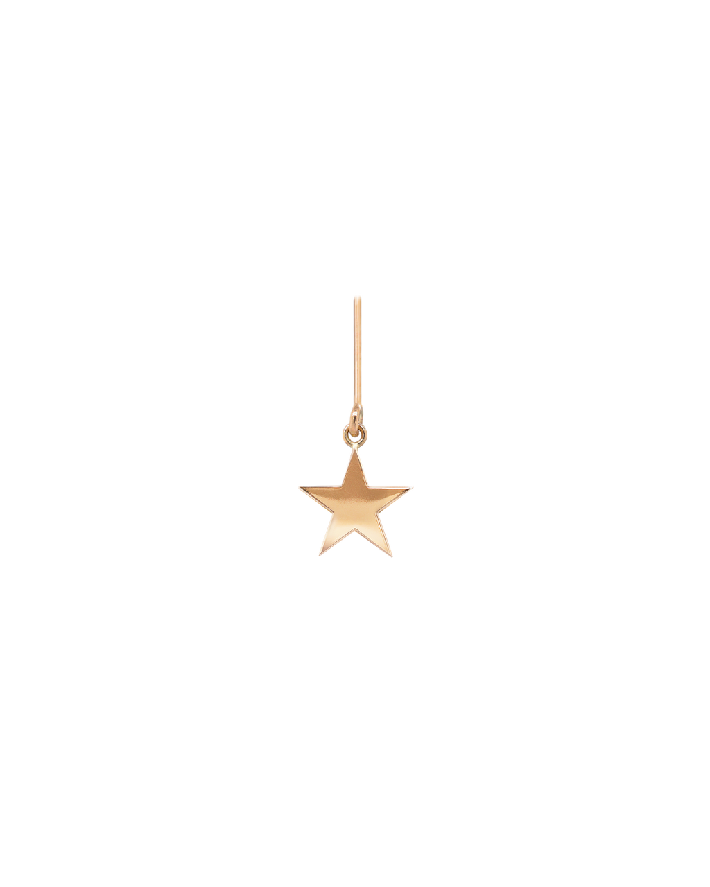 St Marys Star 9ct Gold Drop Shepherds Hook Earrings