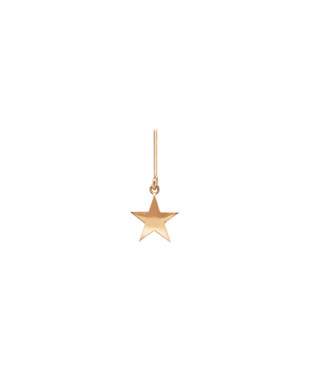 St Marys Star 9ct Gold Drop Shepherds Hook Earrings