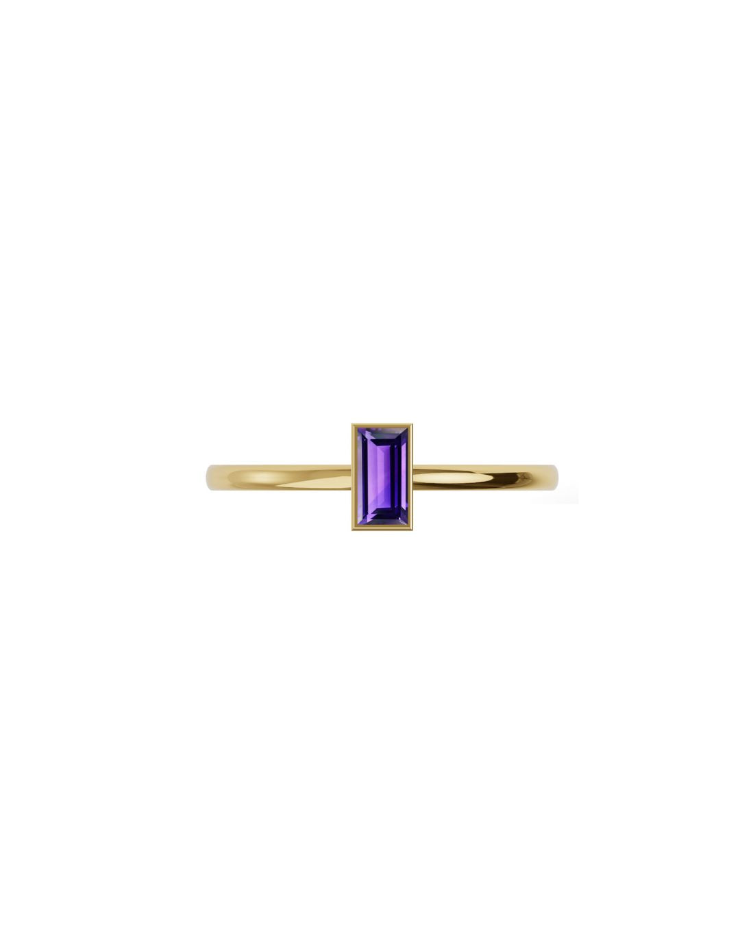 9ct Gold Amethyst Stacking Ring