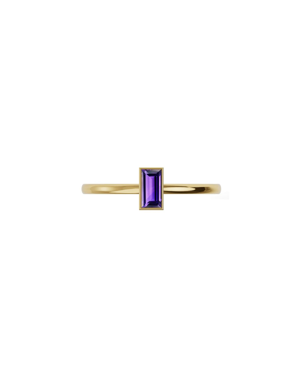 9ct Gold Amethyst Stacking Ring