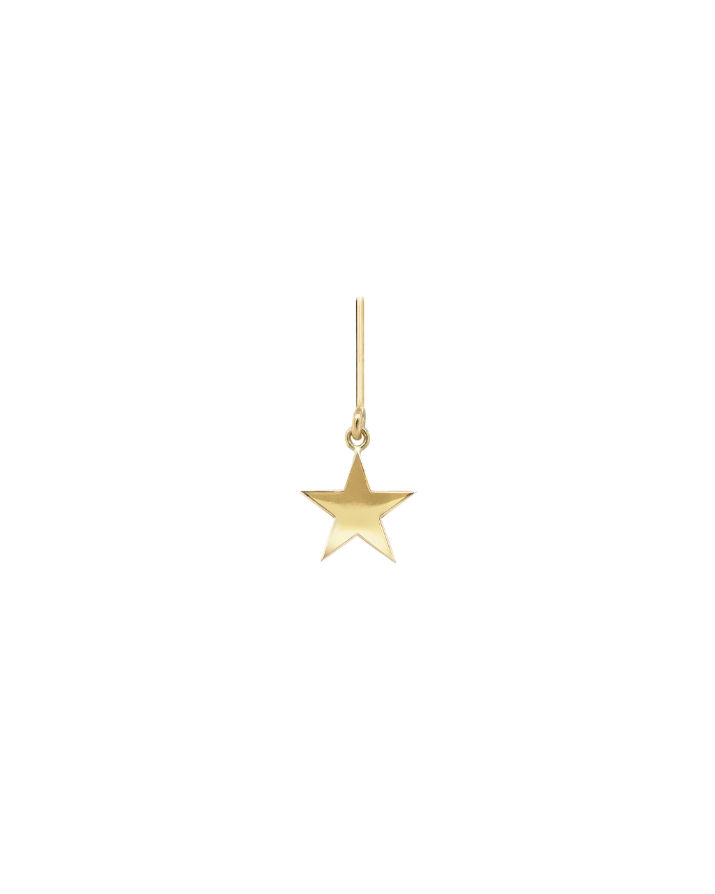 St Marys Star 9ct Gold Drop Shepherds Hook Earrings