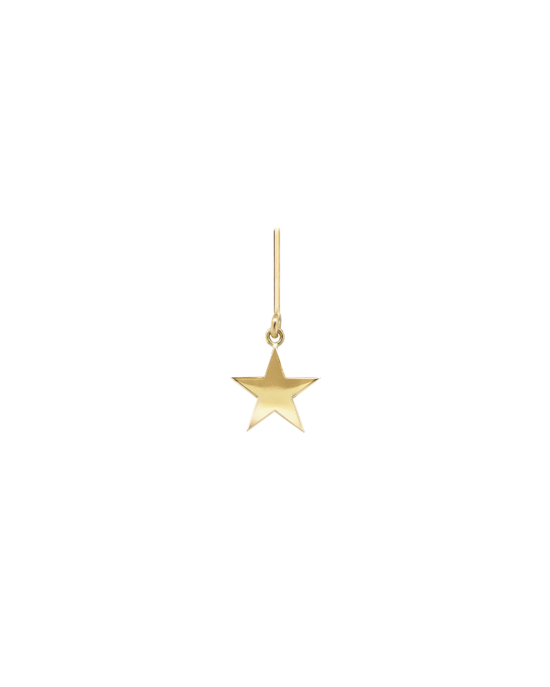 St Marys Star 9ct Gold Drop Shepherds Hook Earrings