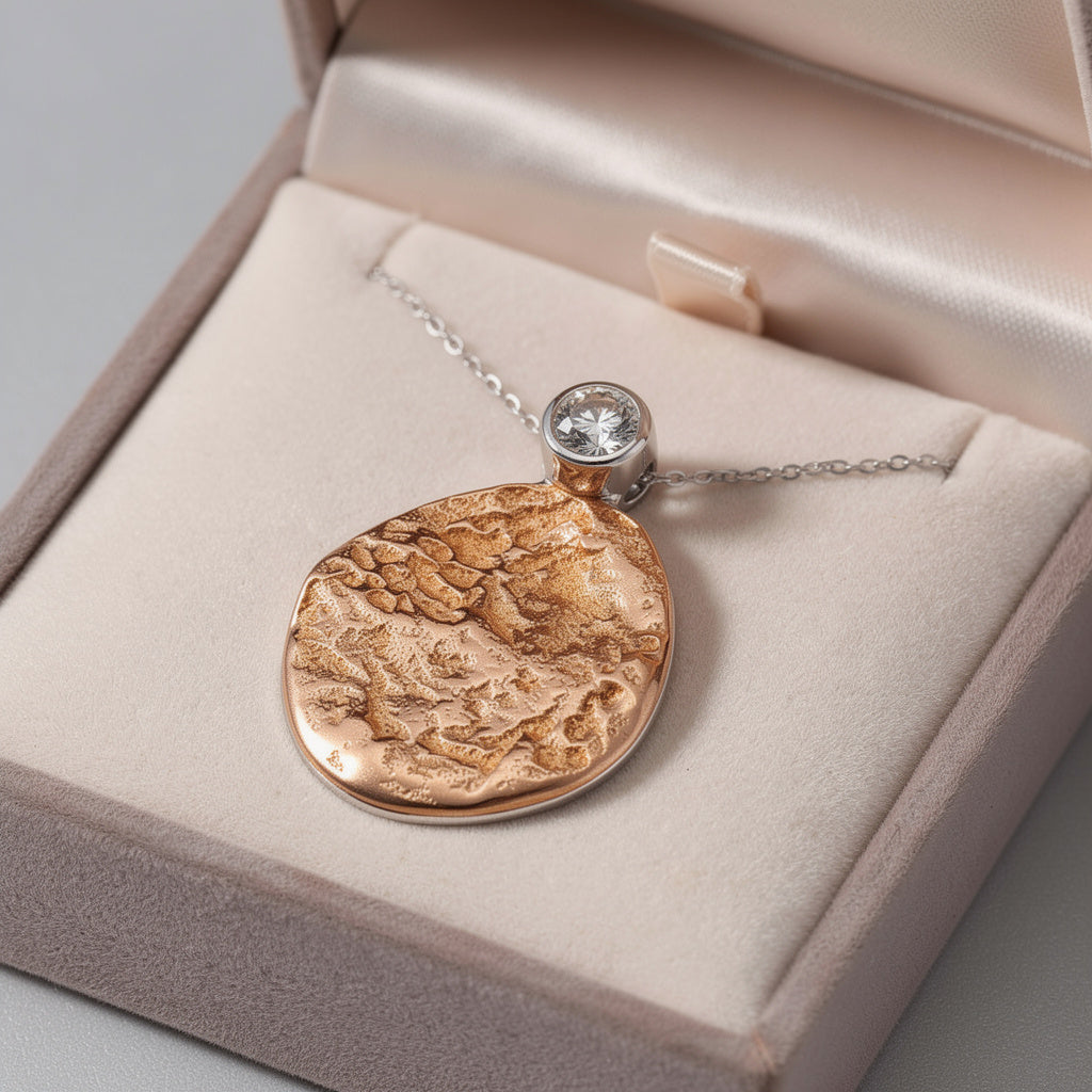 9ct Gold Elements Diamond Pendant - Size large